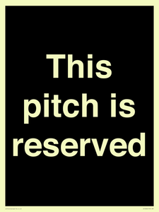 This pitch is reserved